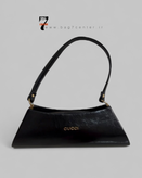 کیف دخترانه مجلسی ساده چرم مشکی