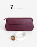 کیف زرشکی چرم زنانه کلاسیک