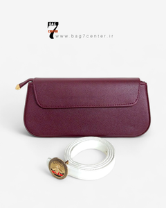 کیف زرشکی چرم زنانه کلاسیک