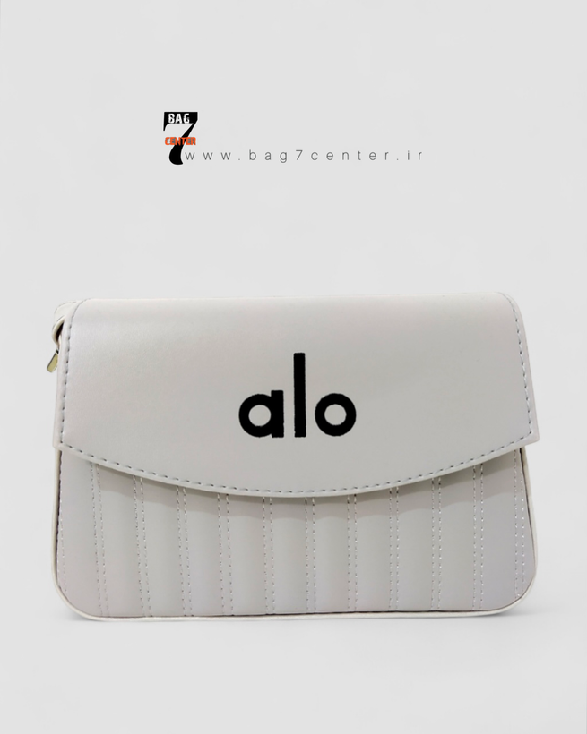 کیف alo زنانه کوچک با بند دوشی رنگ طوسی
