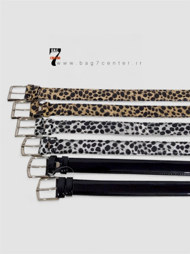 کمربند زنانه ورنی مشکی ساده