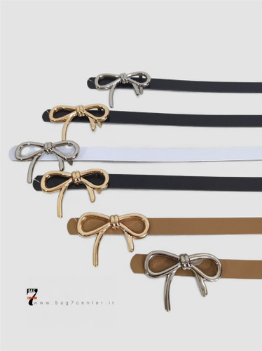 کمربند دخترانه پاپیون سگک طلایی