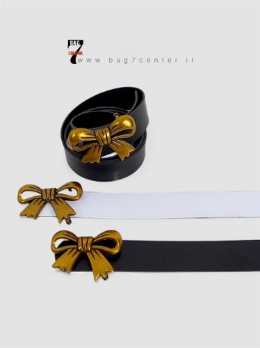 کمربند زنانه طرح پاپیون سگک طلایی