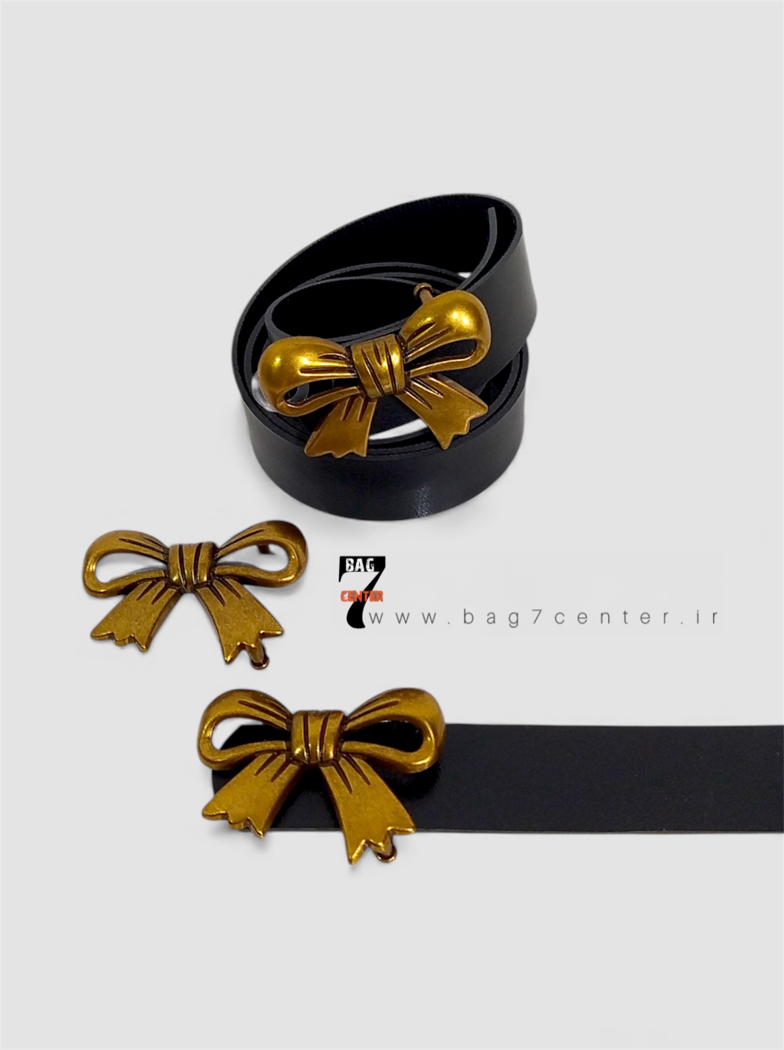 کمربند چرم دخترانه سگک پاپیون لاکچری و لوکس