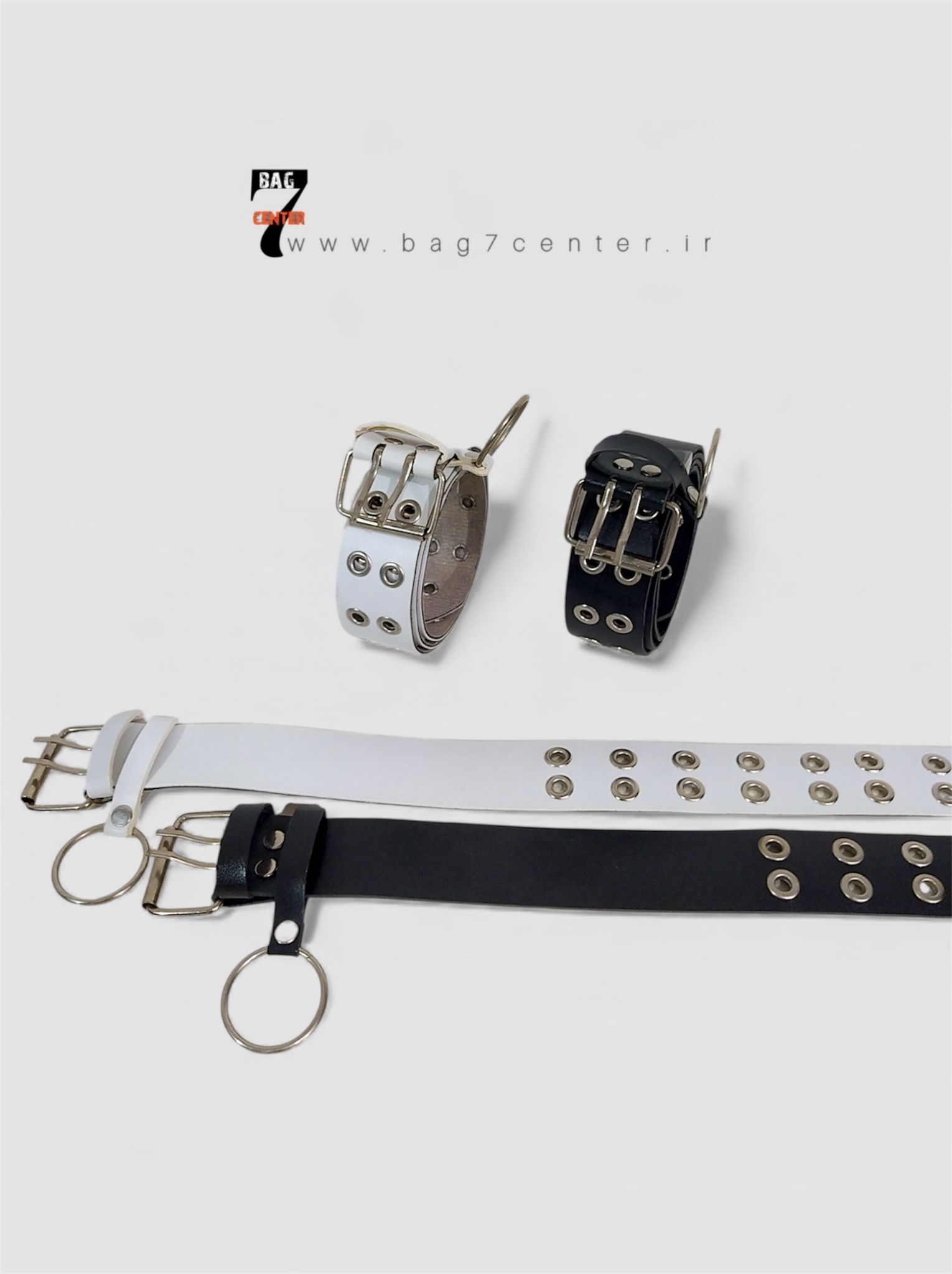 کمربند زنانه دو پانچ زنانه رنگ مشکی