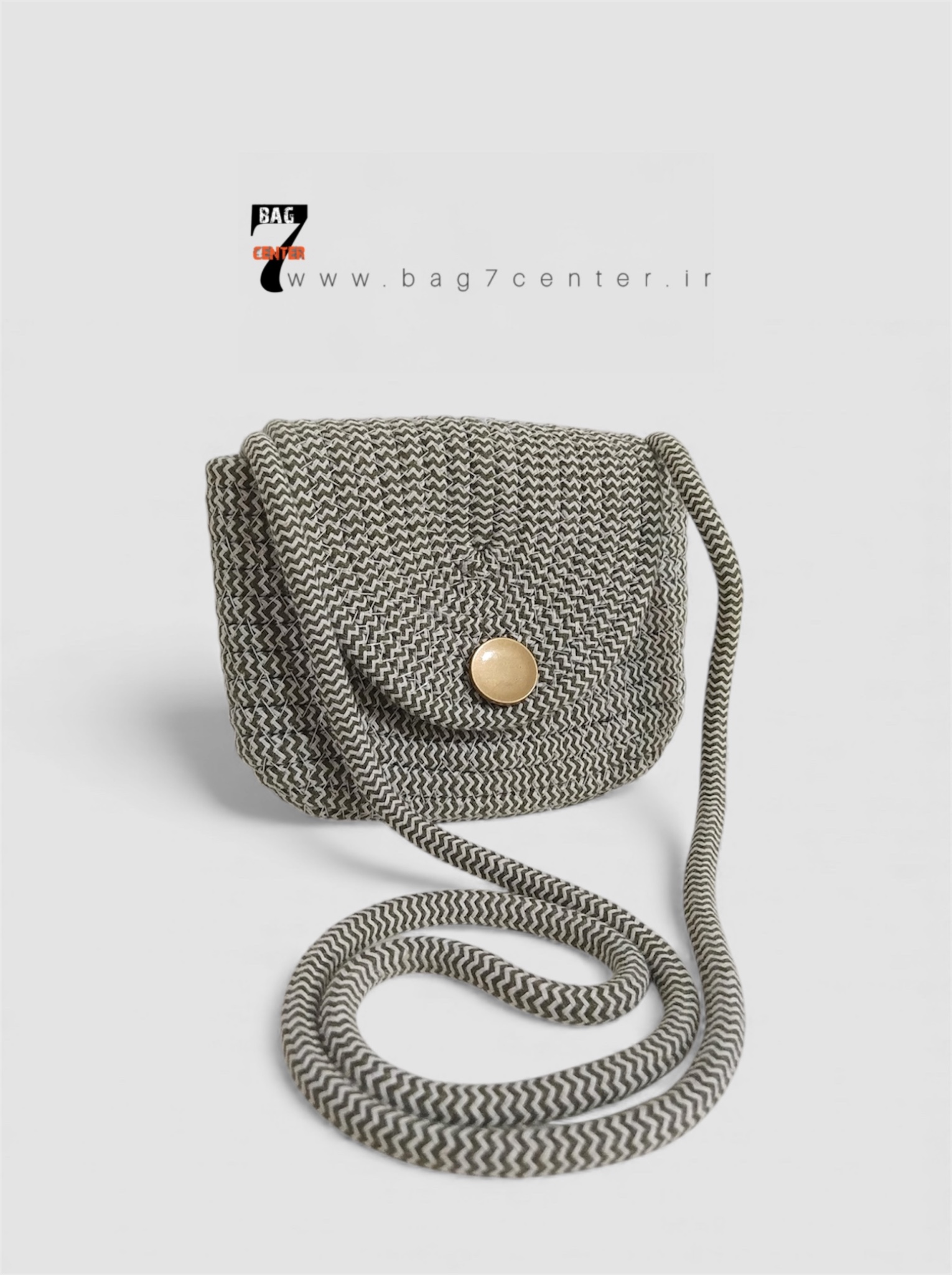 کیف زنانه قیطونی طوسی رنگ