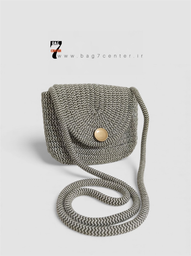 کیف زنانه قیطونی طوسی رنگ